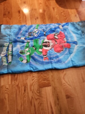 Sac De Couchage Enfant Power Rangers Time Force - 28x54 Pouces - Bleu/rouge - État Excellent