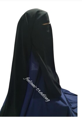 Muslimische Frauen Qualität Hijab 3 Schichten Niqab Schleier Burka Gesichtsbedeckung Nikab
