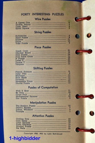 1945 Handy II The Red Book: 10 Resources for Creative Leisure Games Puzzles More - Picture 7 of 7