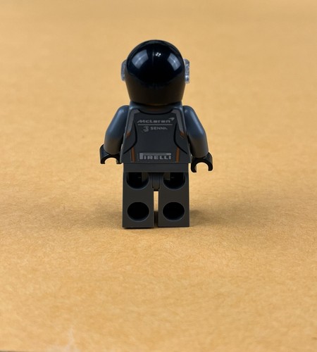 LEGO Mclaren Senna Race Car Driver Minifigure Speed Champions 2" - Picture 2 of 9