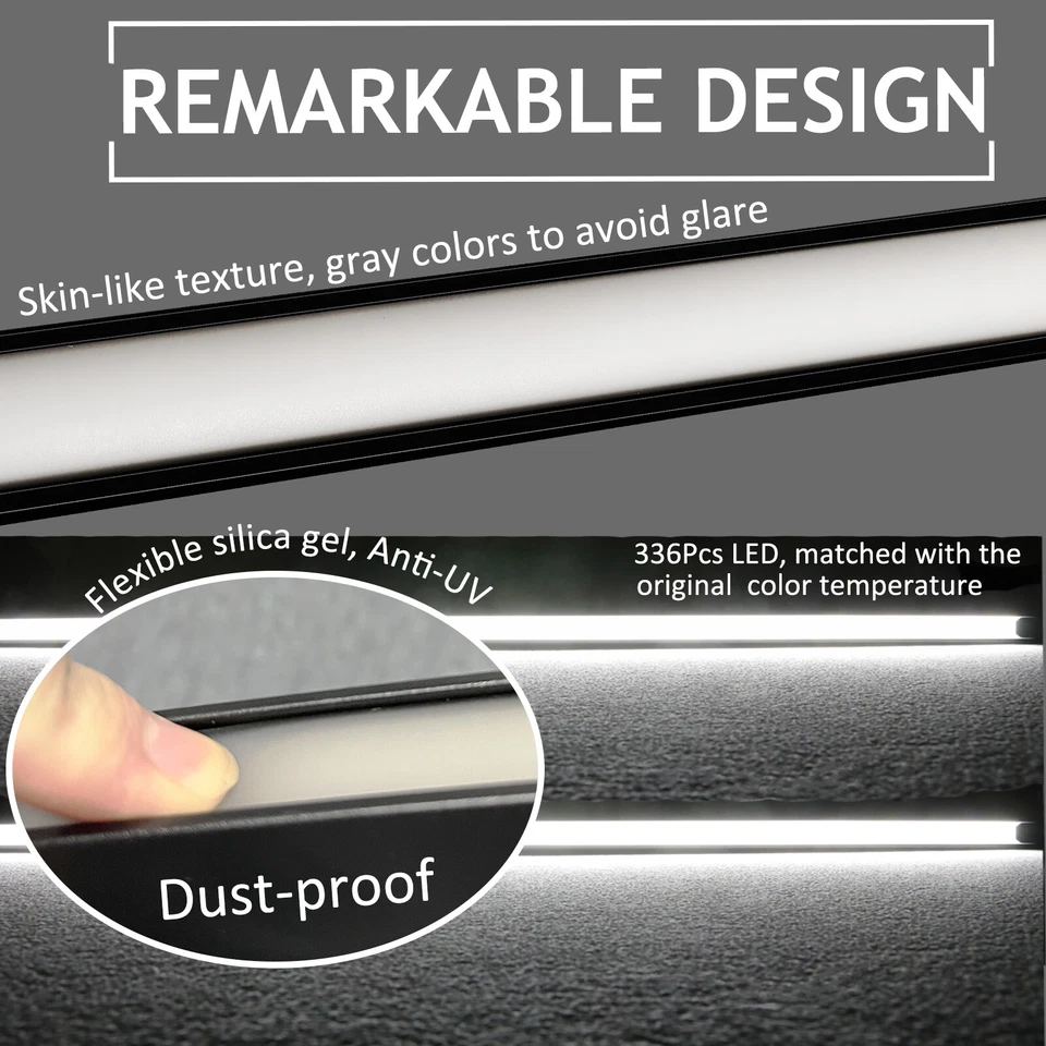 2X Ford F-250 F-350 Super Duty 2017-2022 LED DRL Grill Accent Bar Lights Kit AL - Image 3 of 4