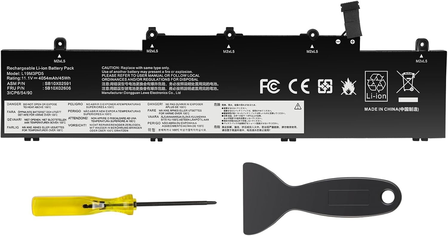 Batteria Laptop L19M3PD5 45Wh per Lenovo E14 E15 Gen 2-4 ASUNCELL