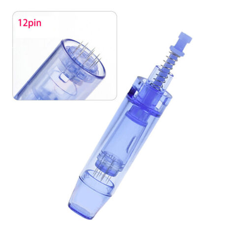 10Pcs Blue 12Pins Cartridge Micro Needle Tips Head for A1 Micro-needle Pen - Picture 2 of 5