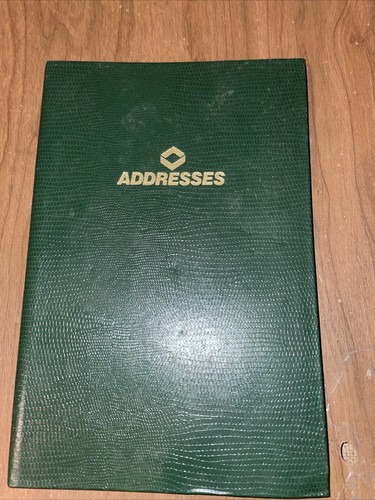 Vintage Met Adressbuch grün gold Schrift ohne Schrift - Bild 1 von 4