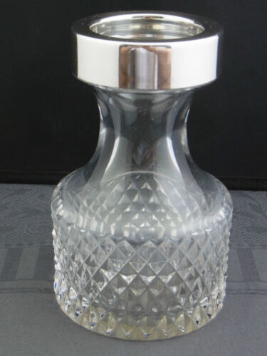 schönes Kristall-Vase mit Silbermontage 835/- - Bild 1 von 7