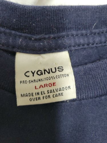 CYGNUS Youth Unisex Size Large Cotton  T-Shirt MY PARENTS TAUGHT ME TO Navy Blue - Picture 2 of 11
