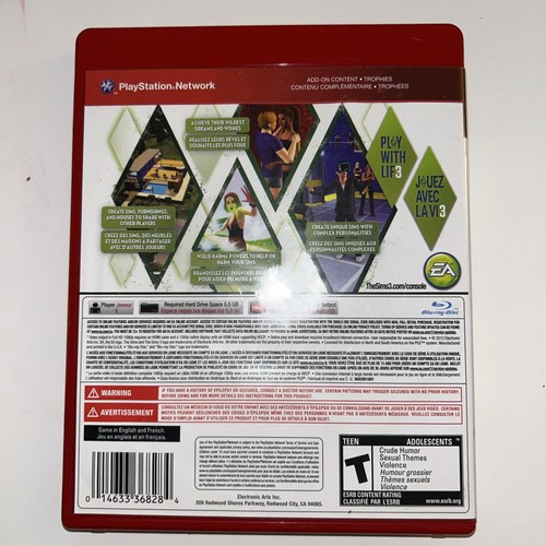 THE SIMS 3 (GREATEST HITS) - Playstation 3 PS3 Clean Disc - Picture 3 of 3