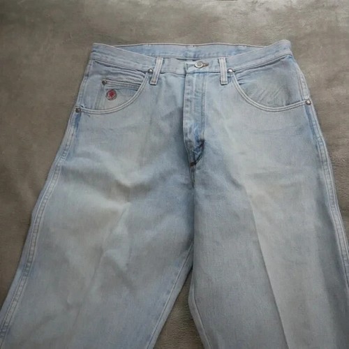 Vintage Wrangler 20X Jeans Western Cowboy 100%Cotton Mens 34x36 Blue Light Wash - Picture 2 of 10