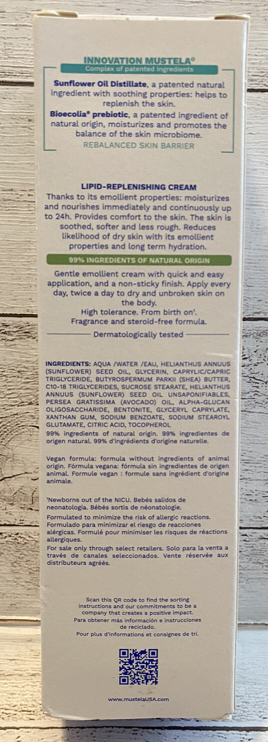 Mustela | Stelatopia+ | Lipid-Replenishing Cream | Eczema-Prone Skin-10.14 fl oz