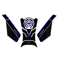 Set Tank Pad Yamaha Tracer 9 GT 2024 Blau 3D Gel Aufkleber Motorrad Kompatibel