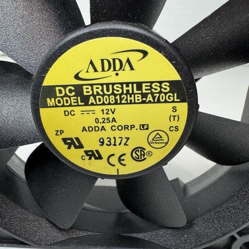 ADDA DC Brushless PC Lüfter 12V @ 0,25A 2-Draht Silent Lüfter Neu - Bild 3 von 14