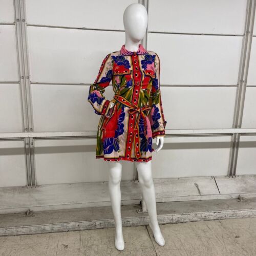 Farm Rio Surreal Schal Sand Minikleid Damen Größe L Multi - Bild 4 von 7