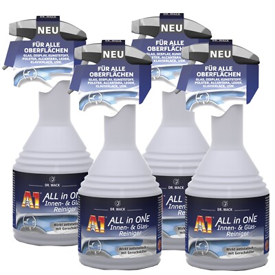 Dr Wack A1 ALL in ONE Innen & Glas-Reiniger für alle Oberflächen 4x 500ml 2570