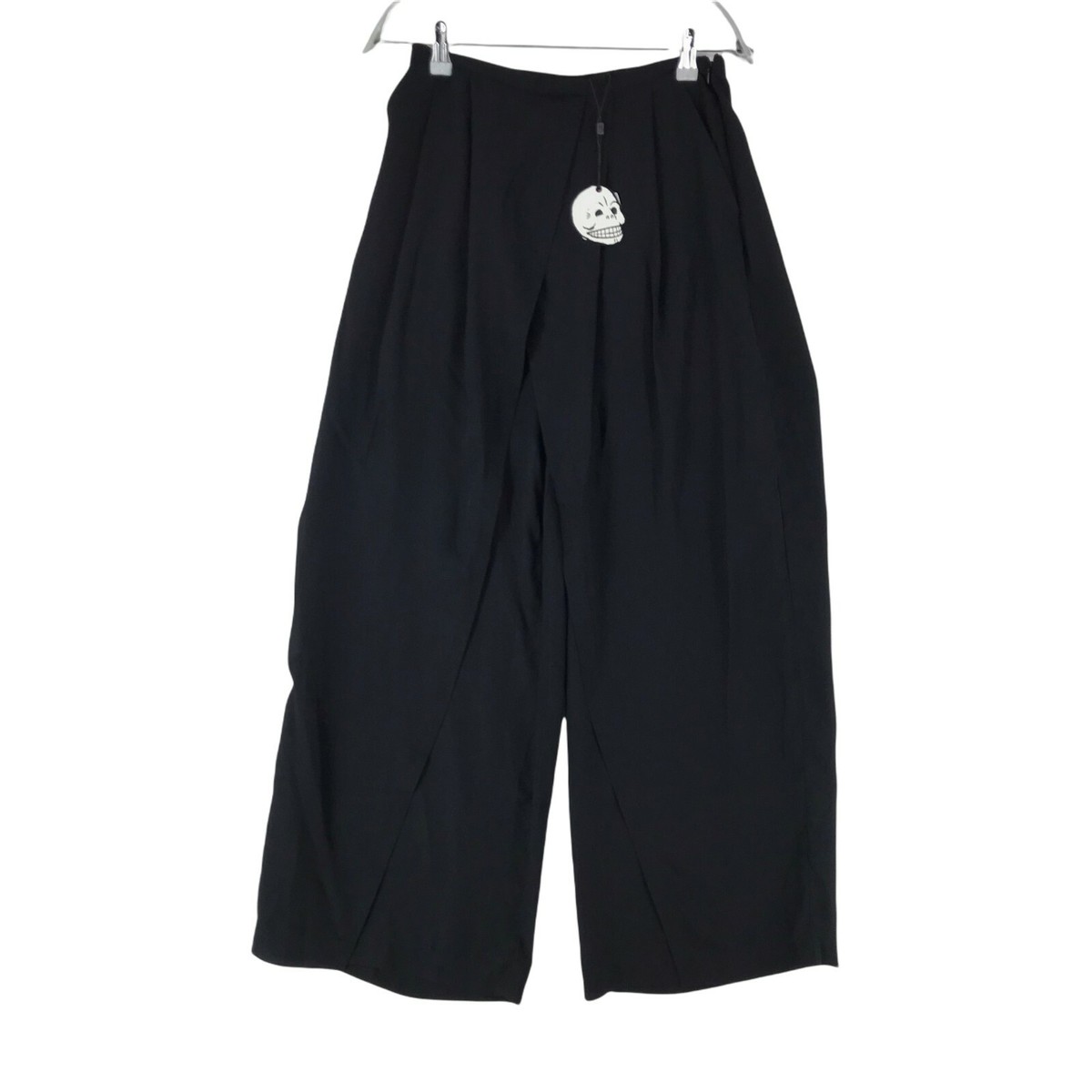 CHEAP MONDAY SETSUKO PANT Women Black Wide Leg Trousers Size
