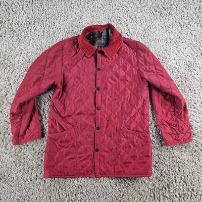 Barbour Jacke Herren Medium D894 Classic Eskdale Rot Gesteppt Country