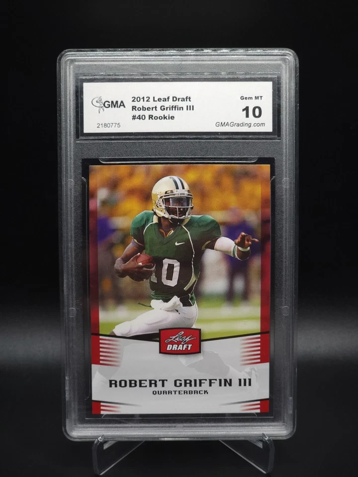 Robert Griffin III 2012 Leaf Draft Rookie Baylor University #40 Gem GMA 10 Foto 2 de 3