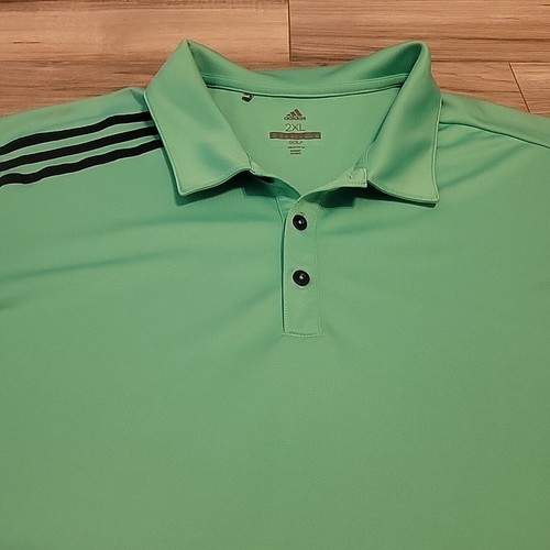Adidas Golf Polo Shirt Mens XXL Green Short Sleeve Pullover