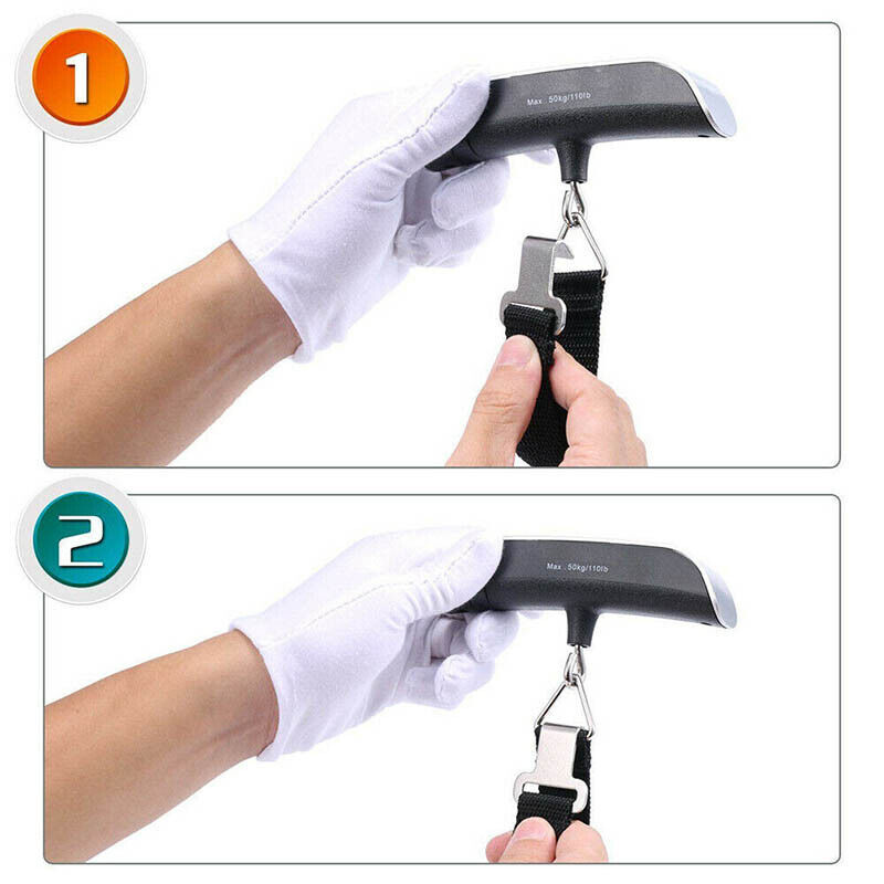 Electronic Portable Digital Luggage Scale Travel 50 KG Measures Weight Weighing — image 8