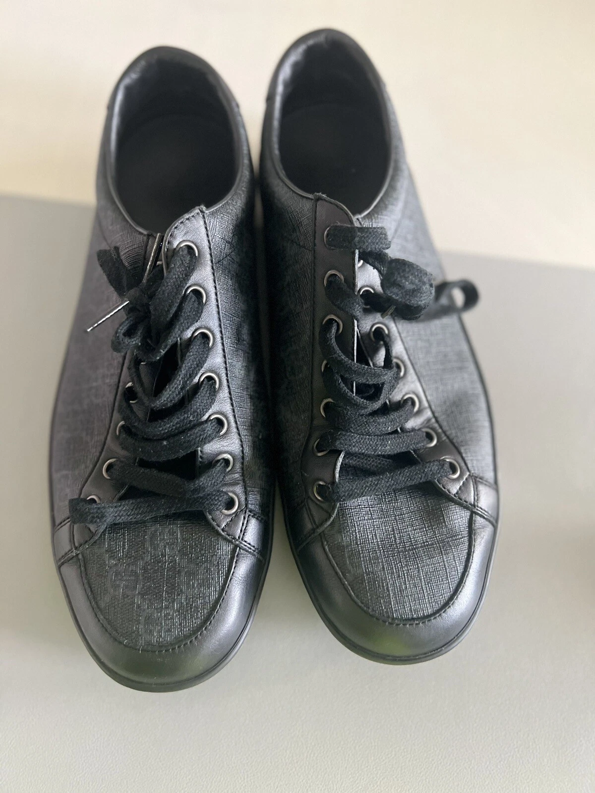 Baskets Gucci noires authentiques chaussures supreme pour hommes taille US 9