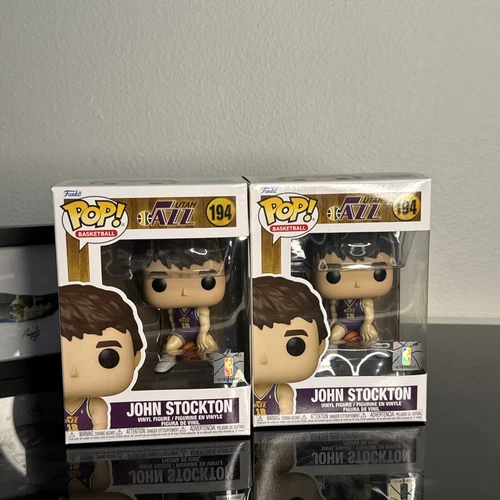 2 pack FUNKO POP! NBA Legends Jazz Rookie Season John Stockton Free Shipping A6