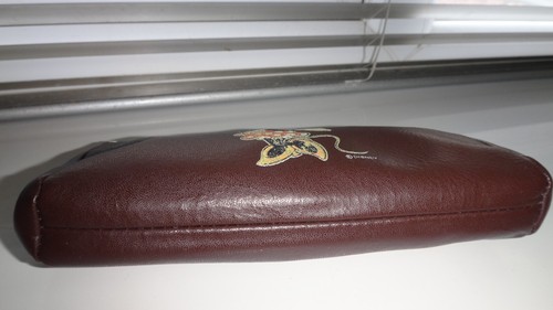 Vintage Minnie Mouse Brown Genuine Leather Large Coin Purse Disney Store - Picture 7 of 15