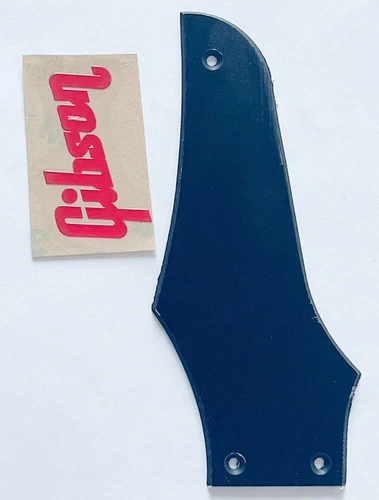 For Gibson Firebird"Logo"Truss Rod Cover+Red Decal Guitar Pickguard 1 Ply Black
