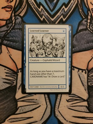 1x Learned Learner Test Card (No PW Symbol) - NM/M Mystery Booster MTG