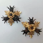 VINTAGE ITALIAN TOLE PAIR WALL SCONCES / FLUSH MOUNT BANCI FIRENZE CEILING LIGHT