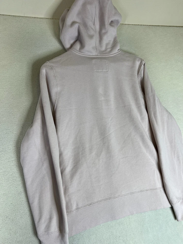 Moletom com capuz Abercrombie & Fitch feminino XL rosa zíper completo cordão casual - Imagem 4 de 4