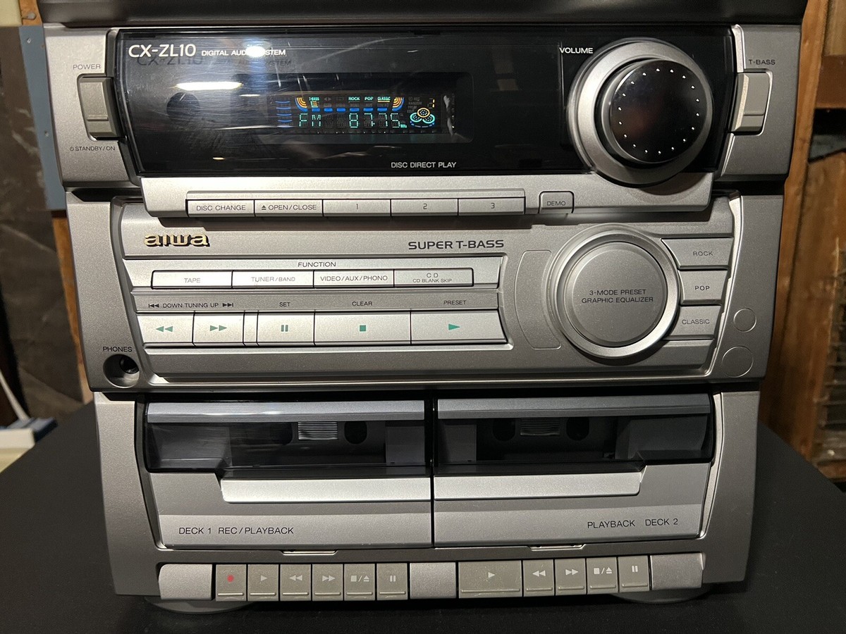 Vintage 1999 Aiwa CX-ZL10 Audio System CD3 Radio System Only