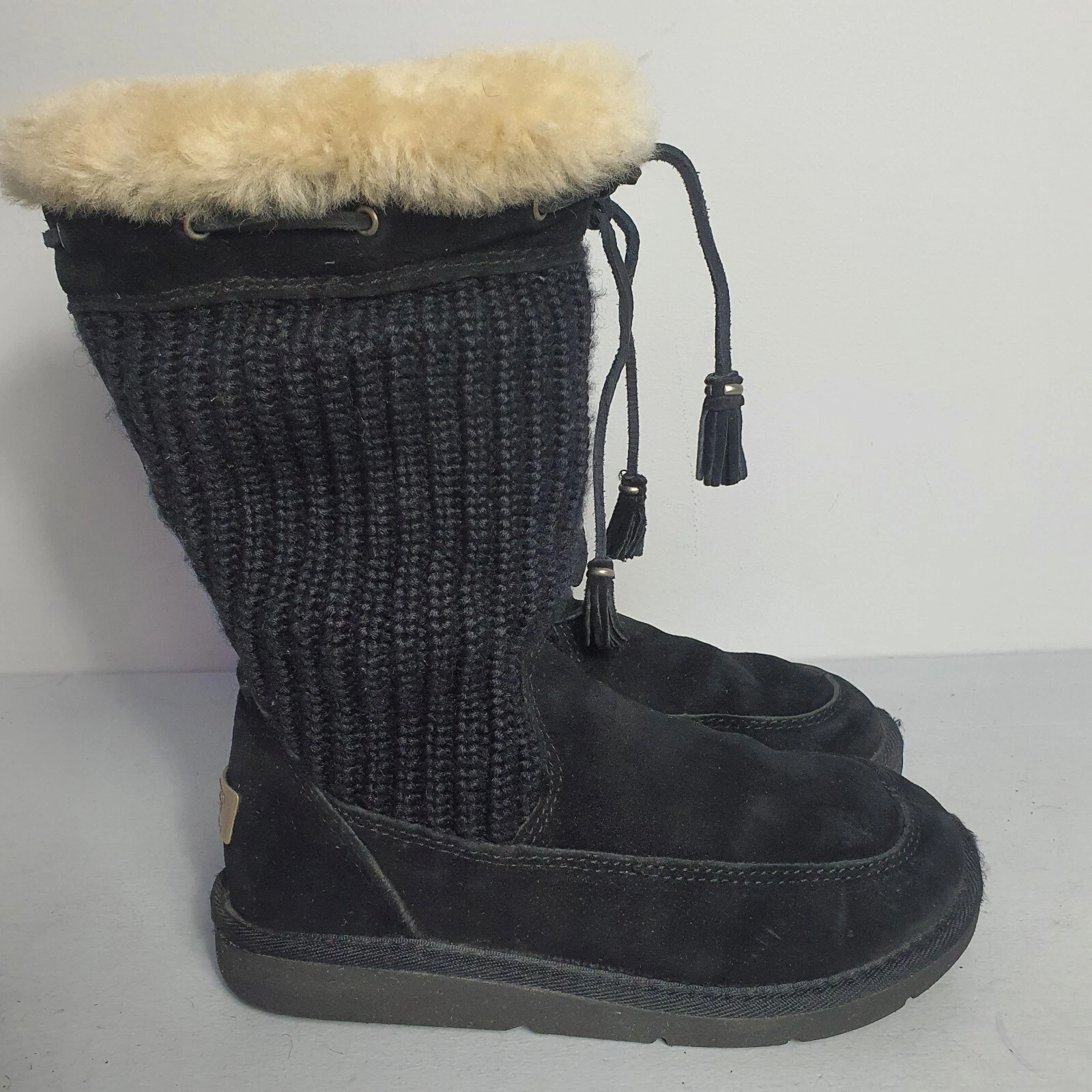 UGG Boots Cardigan Apache Boots 'Suburb Crochet' Rugged Tassel Size UK 4.5 US 6