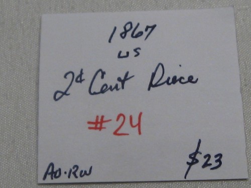 1867 US 2¢ Two Cent Piece. #24 - Picture 9 of 9