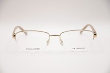 LIZ CLAIBORNE L662 TNG SQUARE HALF RIM EYEGLASS FRAMES GOLD 135MM NEW
