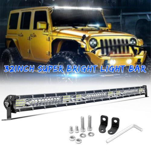 7 14 20 25 32 42" Slim LED Light Bar Spot Flood Combo Driving Truck SUV Offroad - Picture 45 of 51