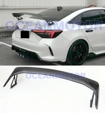 For 2022-2026 Honda Civic Sedan 4D TR Style Rear Trunk Spoiler Wing Glossy Black