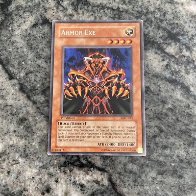 Armor Exe 1st Edition Rare MFC-075 Yugioh Trading Card Konami HP Condition
