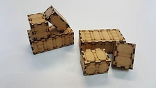 Infinity the Game Crates x 6 for any 28mm Miniature games MDF Terrain