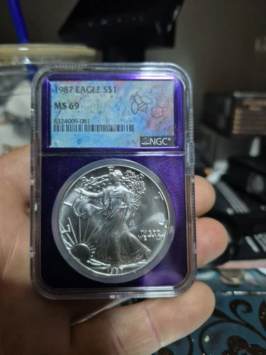 1987 Silver American Eagle Dollar MS69 NGC