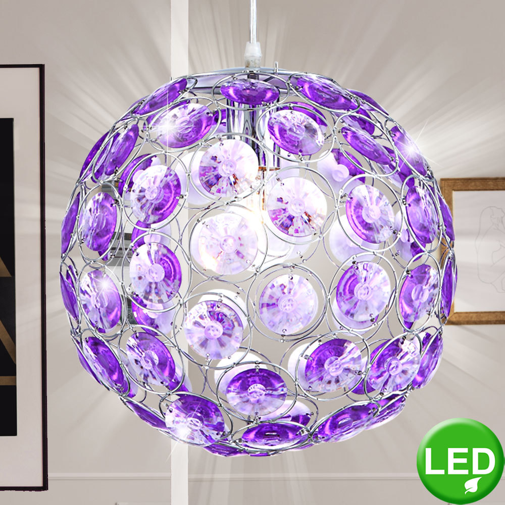 LED hanging lamp 6 w pendant lamp floor hanging lamp acrylic crystals lila LED hanging lamp 6 w pendant lamp floor hanging lamp acrylic crystals lila