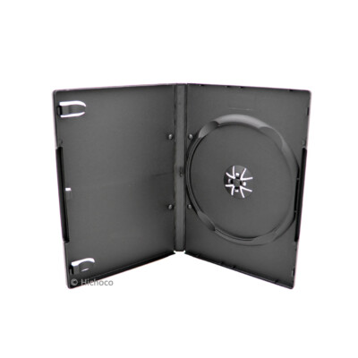 50 pcs Standard 14mm Single Disc CD DVD Black Movie Case Box