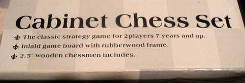 DA VINCI Travel Chess Set: With Box: King 2 3/4": Set 15 3/4": Wooden Cabinet - Picture 7 of 12
