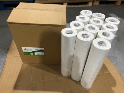 12 x Massage Table Bed Cover Couch Hygiene 20" Paper Rolls Tissue 40m White - Afbeelding 1 van 2