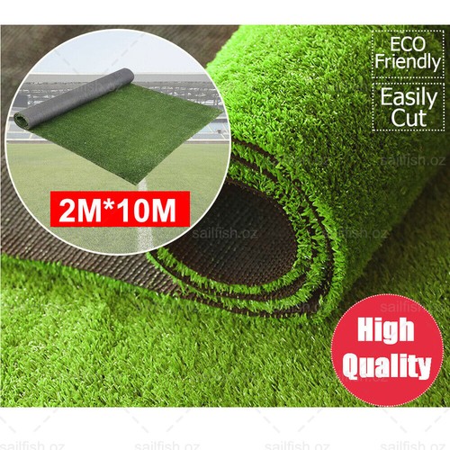 20 SQM Artificial Grass Synthetic Turf Fake Yarn Plastic Plant Lawn 2x10m Roll - Picture 12 of 12