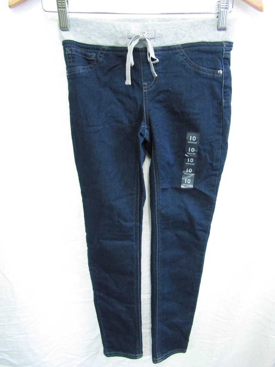 NWT Justice Girls Mid Rise Knit Tie Waist Lightweight Jeggings