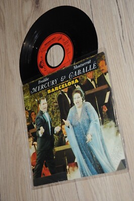 FREDDIE MERCURY & M. CABALLE barcelona import PROMO Italy MINT 45 7'' 