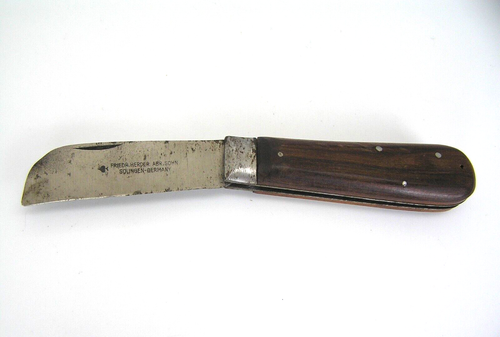 Vintage 1800s? Frieder Herder Abr. Son Pocket Knife w/ Major Snap To the Blade!