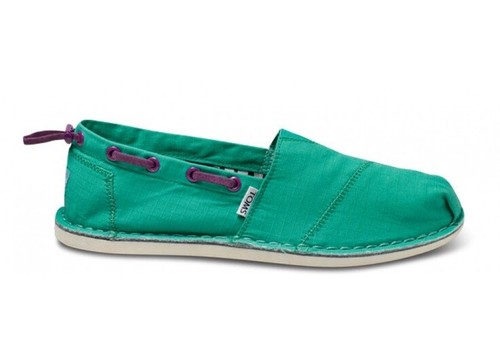 Toms Damen-Slipper Bimini Stitchout grün flache Canvas-Schuhe NEU Größe 9 - Bild 3 von 9