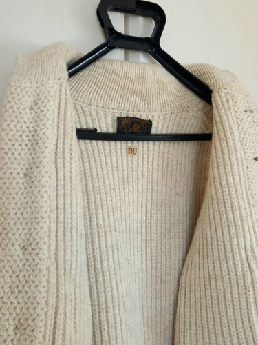 Old Joe Elbow Patch Knit Button Jacket Cowichan Sweater Size 36 Used - Picture 3 of 11