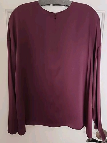 Vince Womens Silk Long Sleeved Top MSRP $325 Size L - Picture 7 of 11