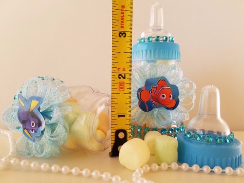 Finding Dory Blue 12 Fillable Bottles Baby Shower Game Under The Sea Favors - Picture 2 of 10